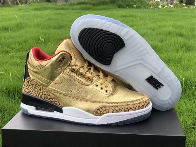 2020 Air Jordan 3 JTH Gold Oscars AJ3-933512