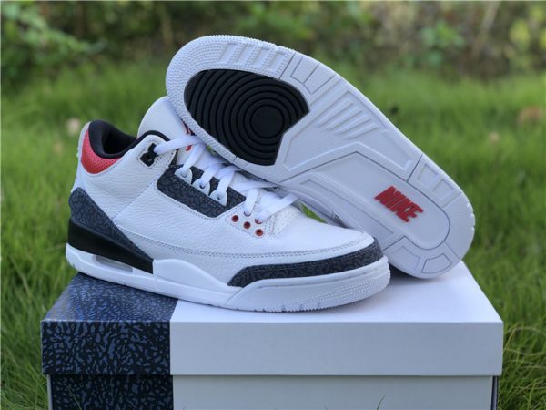 2020 Mens Air Jordan 3 SE Denim Fire Red CZ6431-100