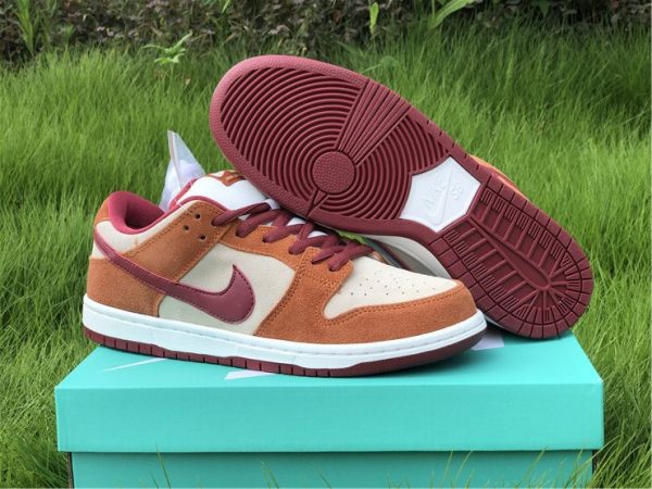 Buy Nike SB Dunk Low Pro Dark Russet White Beige Online BQ6817-202