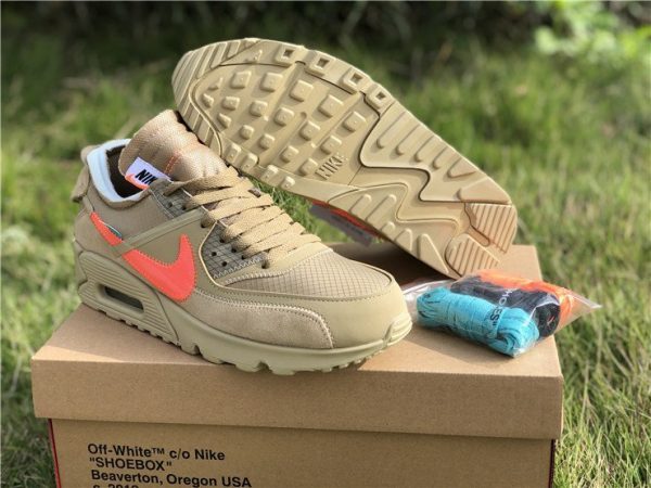 Buy Off-White x Nike Air Max 90 Desert Ore Online AA7293-200