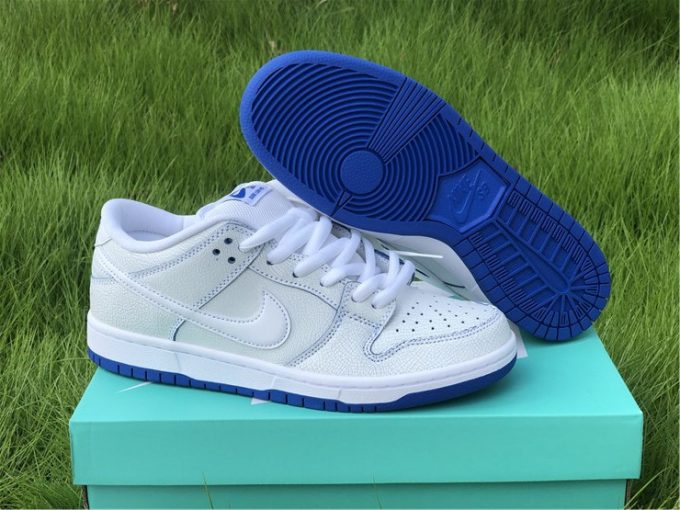 Cheap Nike SB Dunk Low Premium White Game Royal CJ6884-100