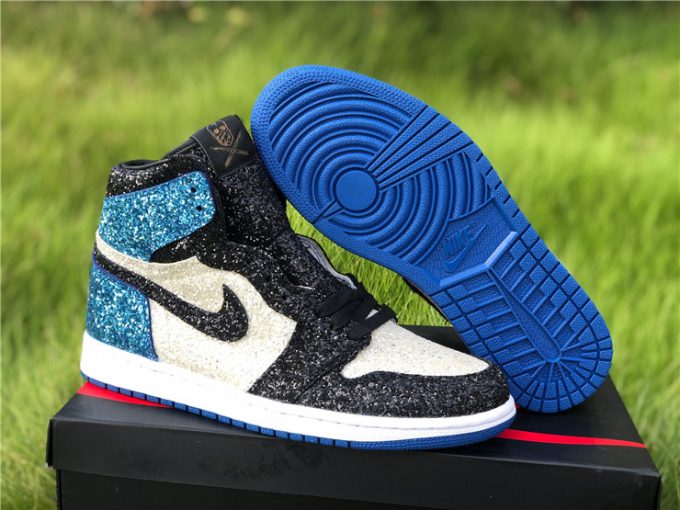 Fragment Design x Air Jordan 1 Glitter Shoes For Sale CK5566-400