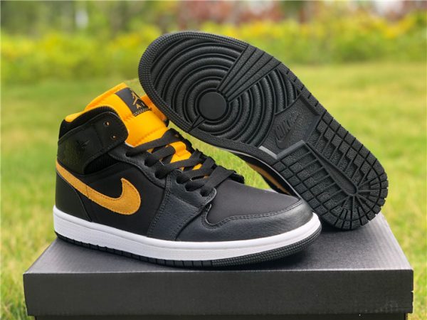 Air Jordan 1 Mid Black and University Gold To Buy CI9352-001