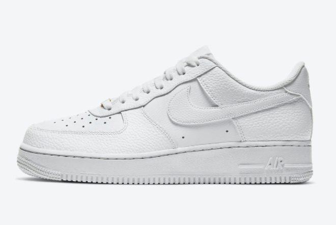 2021 Nike AF1 Air Force 1 Low White-Metallic Gold CZ0326-101