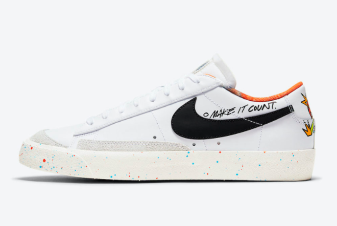 2021 New Nike Blazer Low 77 White Multi-Color DJ4279-101