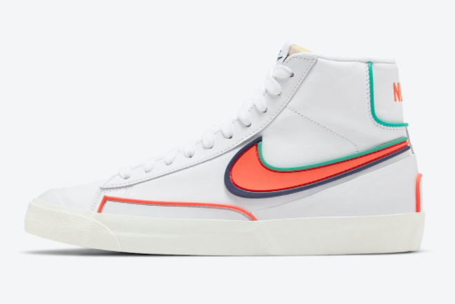 Buy Nike Blazer Mid Infinite White Bright Crimson Blue Void DA7233-102