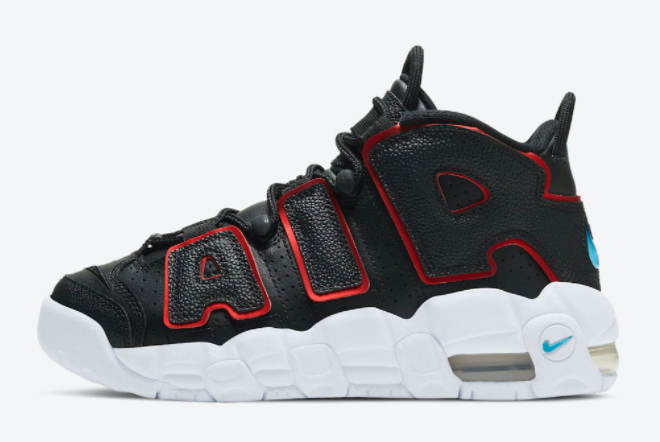 Cheap Nike Air More Uptempo GS Black White-University Red DJ4610-001