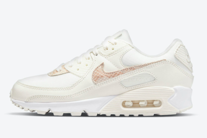 Womens Nike Air Max 90 Custom Beige Snake DH4115-101