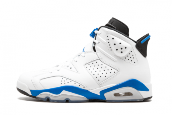 2021 New Air Jordan 6 Retro Sport Blue Blue and White 384664-107