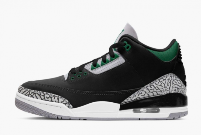 2021 Nike Air Jordan 3 Pine Green Basketball Shoes