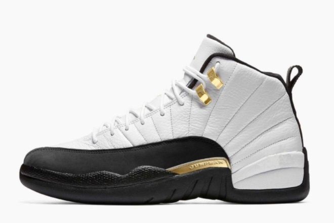 Air Jordan 12 Retro Royalty White/Black-Metallic Gold For Men CT8013-170