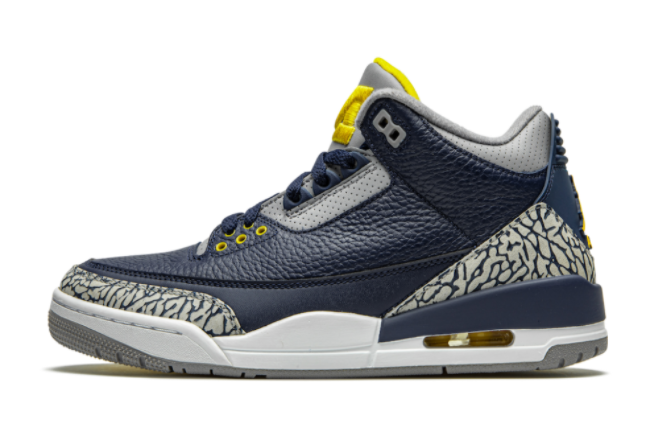 Air Jordan 3 Retro Michigan PE Basketball Sneakers AJ3-820064