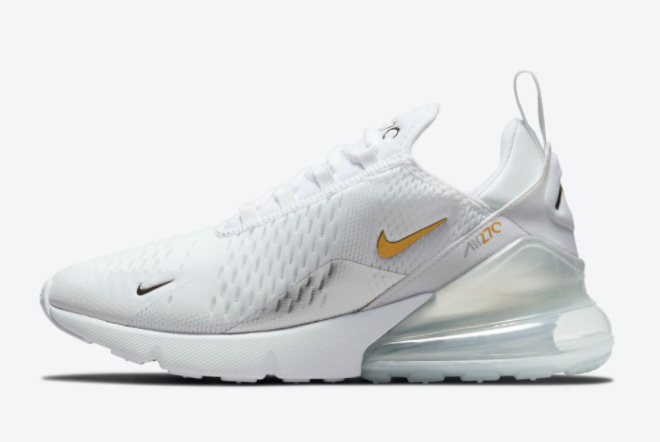 Best Selling Nike Air Max 270 White/Metallic Silver-Metallic Gold DJ5136-001