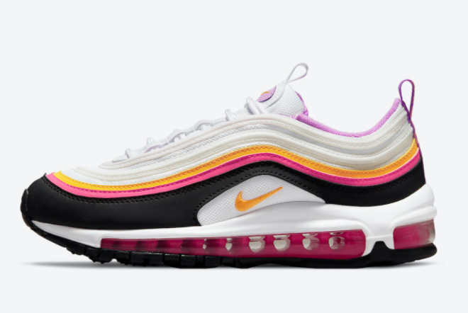 Brand New Nike Air Max 97 GS White Pink-Orange DM8353-100