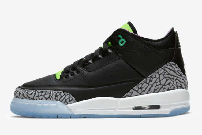 Cheap Air Jordan 3 GS Electric Green For Girls DA2304-003