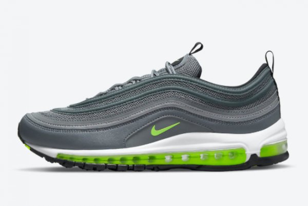 Fashion Nike Air Max 97 Grey Neon Running Shoes DJ6885-001