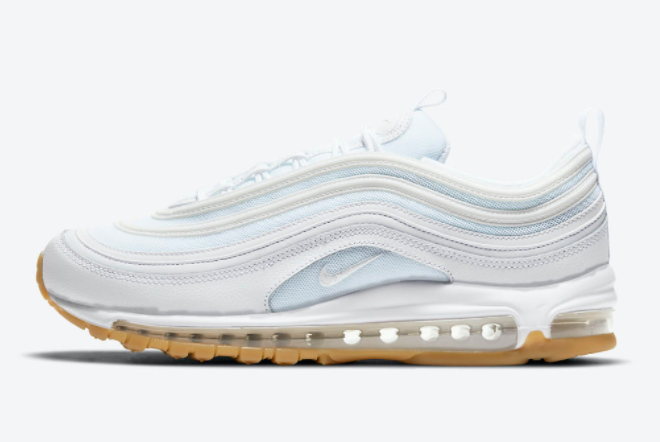 Men and Women's Nike Air Max 97 White Gum Shoes DJ2740-100