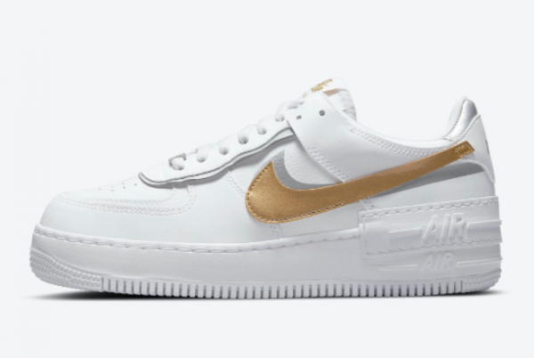 New Release Nike Air Force 1 Shadow White Gold DM3064-100