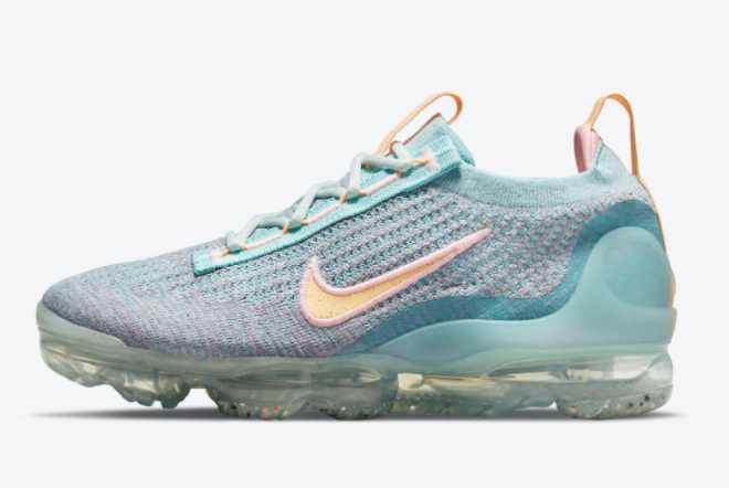 Newest Nike Air VaporMax 2021 Aqua Mango Sport Shoes DH4088-300