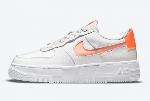 Womens Nike Air Force 1 Pixel White Orange DM3036-100