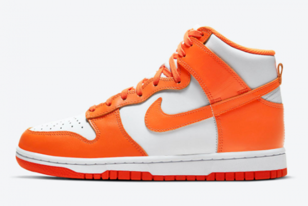 Womens Nike Dunk High Syracuse White Orange Blaze Sale DD1869-100