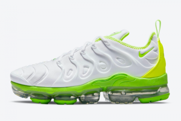 2021 New Nike Air VaporMax Plus White Volt Training Shoes DJ5975-100