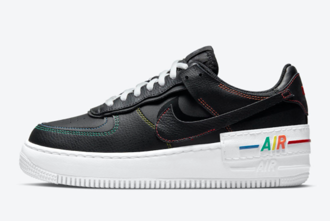 2021 Nike Air Force 1 Shadow Multi Stitch On Sale DJ5998-001