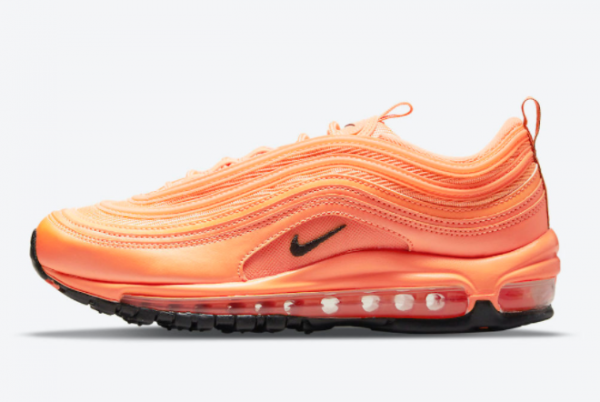 2021 Nike Air Max 97 Orange Black Running Shoes DM8338-800