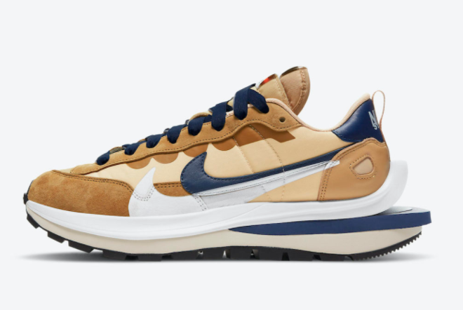 2021 Sacai x Nike VaporWaffle Tan Navy To Buy DD1875-200