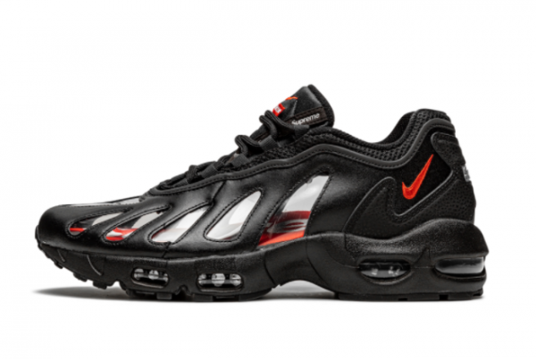 2021 Supreme x Nike Air Max 96 Black For Men CV7652-002