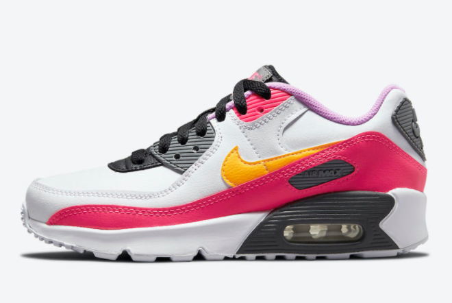 Buy Nike Air Max 90 GS White Pink Yellow Purple DM8685-100