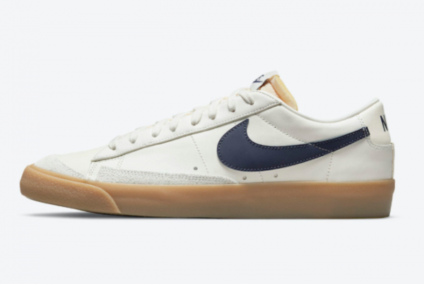 Cheap Nike Blazer Low Cream/Navy-Gum Shoes DM8334-100