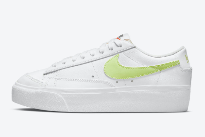 Cheap Womens Nike Blazer Low Platform Lemon Twist DJ0292-102