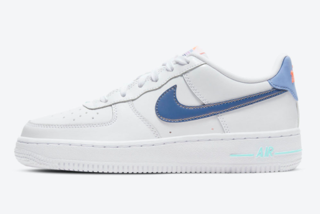 Grade School Nike Air Force 1 Low GS White/Light Thistle-Copa-Dark Purple Dust DC8188-100