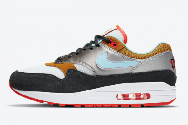 Men and Womens Nike Air Max 1 Graffiti Logo CZ8138-100