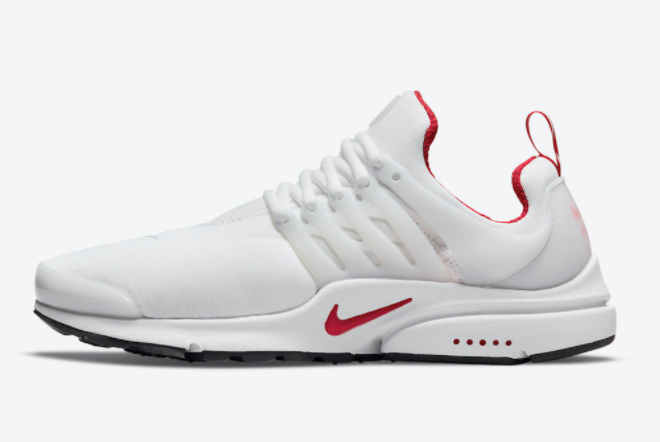 Men and Womens Nike Air Max Presto White Red Shoes DM8678-100