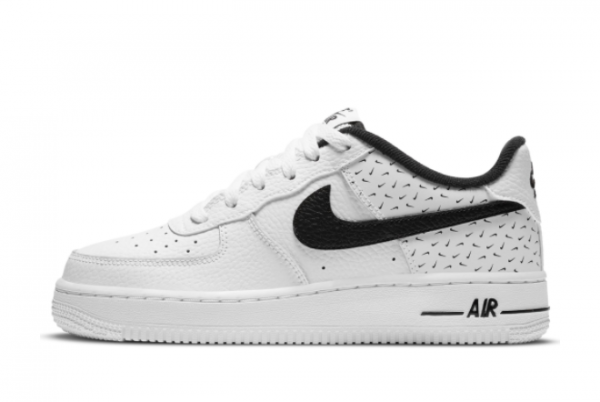 Nike Air Force 1 07 Swooshfetti White Black Sport Shoes DC9189-100