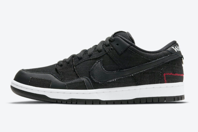 Wasted Youth x Nike SB Dunk Low Black/University Red-White Sale DD8386-001