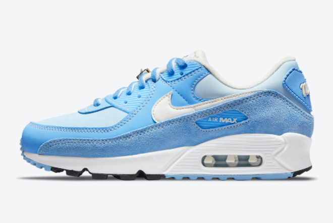 2021 Nike Air Max 90 First Use University Blue On Sale DA8709-400