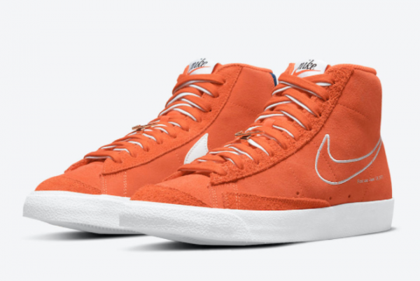 Cheap Nike Blazer Mid ’77 First Use Orange White Sale DC3433-800-2