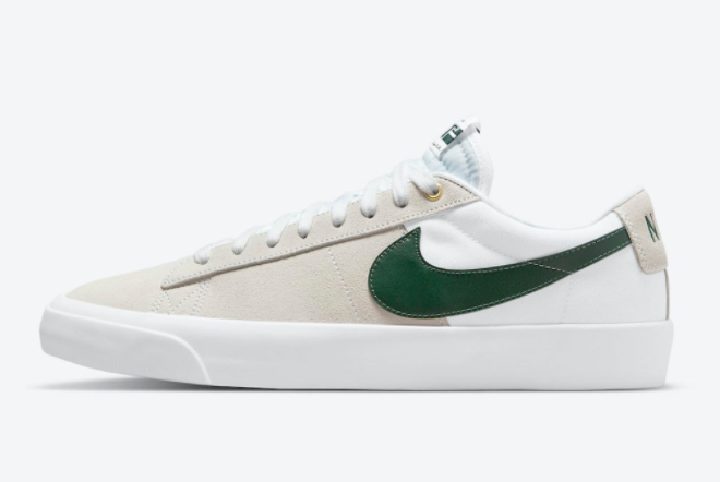 Cheap Nike SB Blazer Low GT White Grey Green Shoes DC7695-102