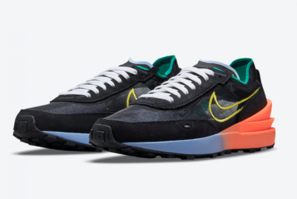 Discount Nike Waffle One Black/Yellow/Red/Blue/Green DM9049-001-2