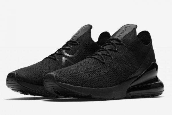 Mens Nike Air Max 270 Flyknit Triple Black AH8050-005-3