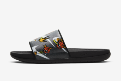 New Arrival Nike Offcourt Slide Black White Orange DJ4280-018