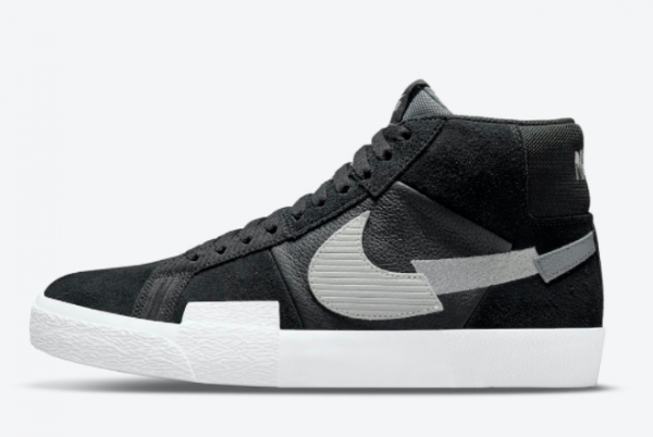 New Nike SB Blazer Mid Mosaic Pack Black White Shoes DA8854-001