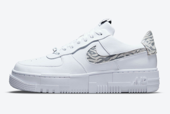 Nike Air Force 1 Pixel Zebra With Zebra Print DH9632-100