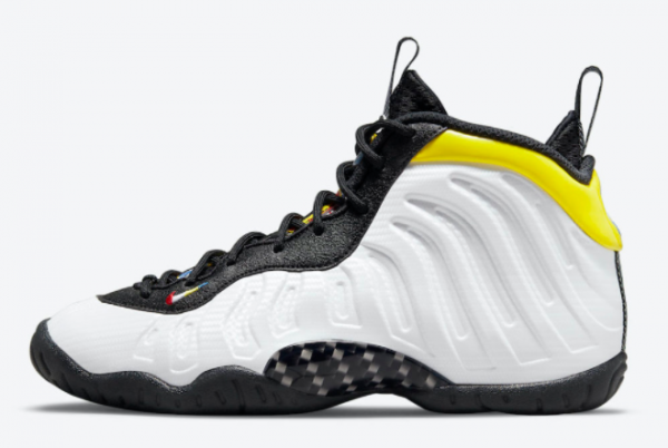 Nike Little Posite One GS White/Black-Yellow Sneakers Sale DJ5797-100