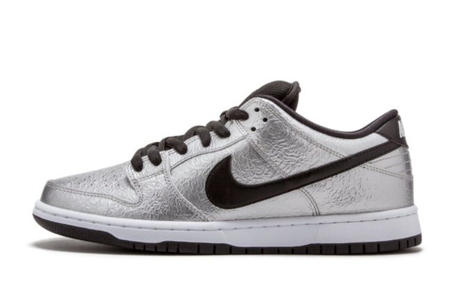 Nike SB Dunk Low Pro Cold Pizza Metallic Silver White Black Sale 313170-024