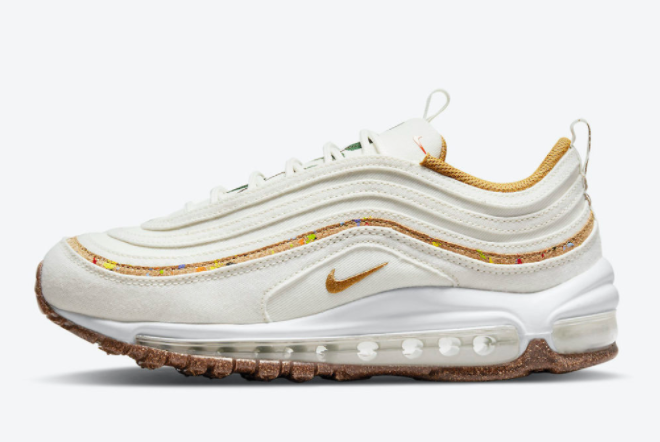 2021 Nike Air Max 97 Cork Coconut Milk Running Shoes DC4012-100