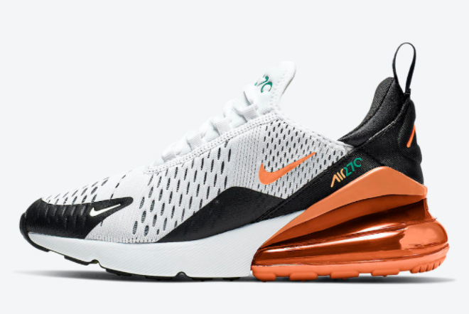 2021 Fashion Nike Air Max 270 GS Stadium Green-Turf Orange 943345-107